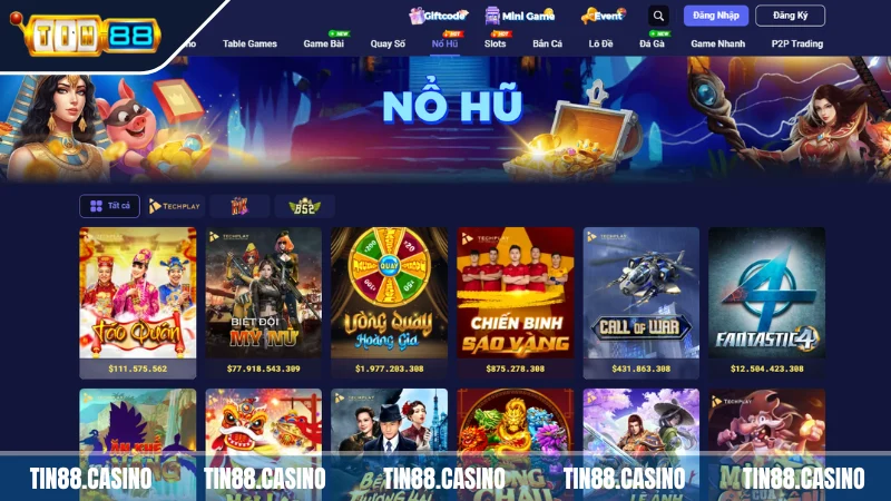 Nổ Hũ Tin88 - Kho Game Slot Hấp Dẫn Và Đặc Sắc Năm 2025 Giới thiệu sơ lược về nổ hũ Tin88